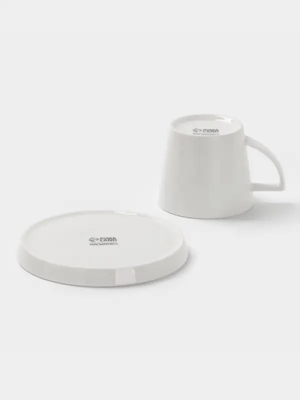 Чайная пара Magistro White Snow, 270 мл, фарфор, белая
