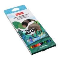 Карандаши 12цв, Hatber, заточ, трехгр,  коробка, европодвес 63837