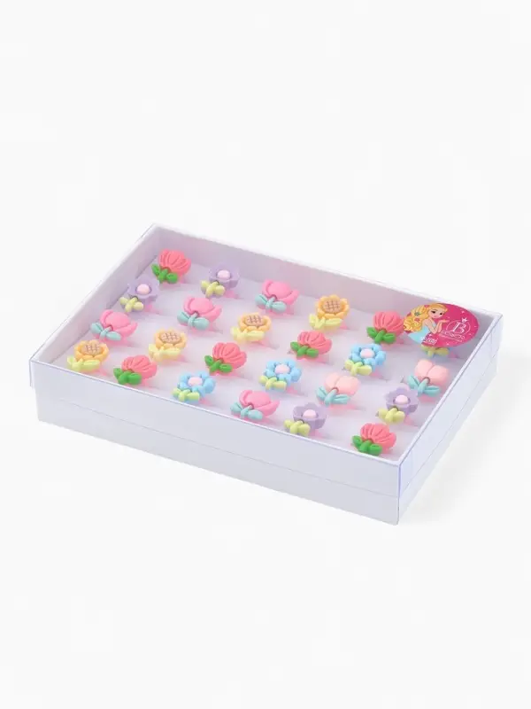 Кольцо «Выбражулька» цветы, форма МИКС, цветное, безразмерное Кольцо «Выбражулька» цветы, форма МИКС, цветное, безразмерное