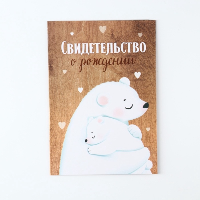 Папка для свидетельства о рождении Папка для свидетельства о рождении "Мама и малыш", медведи, 23 х 17 см