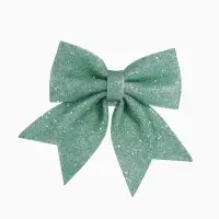 Ёлочная игрушка &laquo;Зимнее волшебство. Бант блеск&raquo; пластик, 20&times;18 см, светло-зелёный