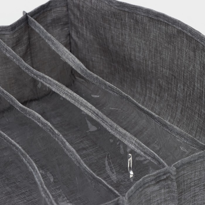 Органайзер для хранения белья Доляна, 7 ячеек, 35×30×13 см, цвет серый Органайзер для хранения белья Доляна, 7 ячеек, 35×30×13 см, цвет серый