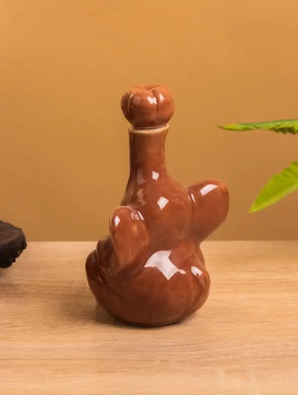 Сосуд для масла «Слон», 7.5×9.5×14 см, керамика, коричневый