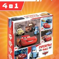 Пазлы 4в1 &laquo;Ни дня без гонки&raquo;, 9, 16, 25, 36 деталей