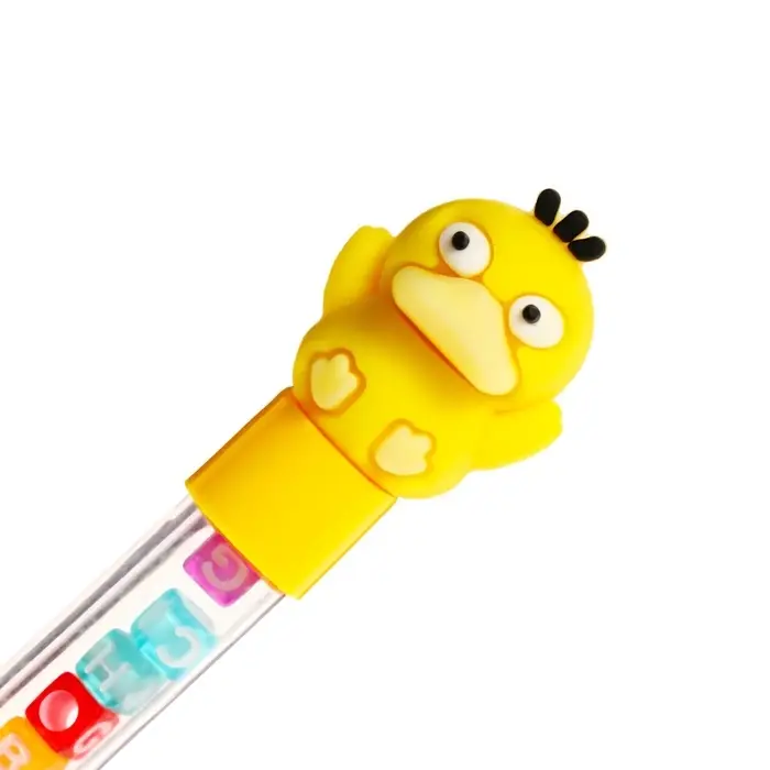 Ручка - прикол гелевая, с кубиками, «Утка», МИКС