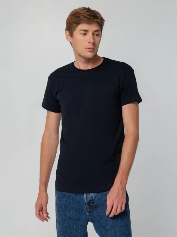 Футболка унисекс T-bolka 140, темно-синяя, размер S