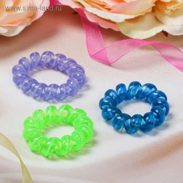 Резинка для волос  Резинка для волос "Пружинка" полоса, микс