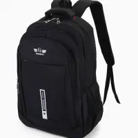 Рюкзак молодёжный, 2 отдела на молнии, 4 кармана, 37&times;17&times;54 см, чёрный