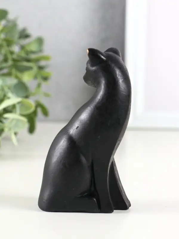 Фигура гипс  Фигура гипс "Кошка геометрия", 11х6 см, черный