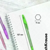 Набор ручек шариковых ErichKrause R=301 Stick Pastel, 8 штук, уз 0.7 мм, син