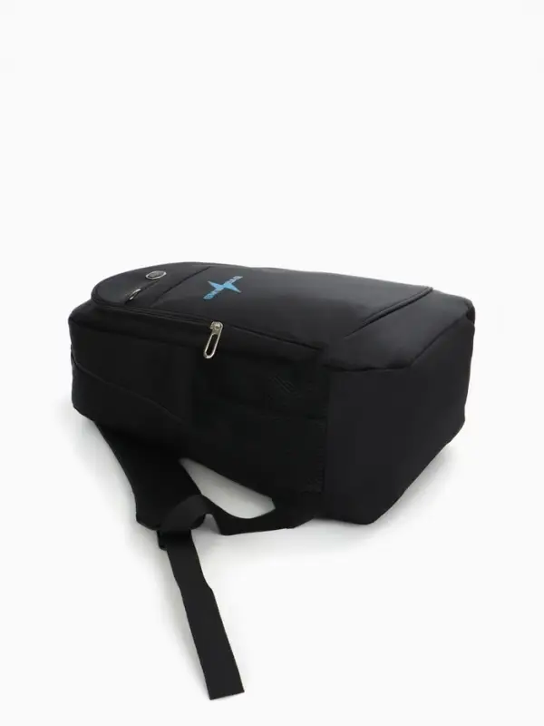 Рюкзак школьный, 1 отделение на молнии, 4 кармана, 35&times;18&times;50 см, чёрный