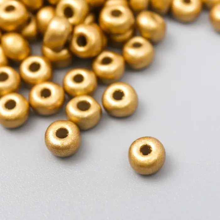 Бисер стекло 6/0  Бисер стекло 6/0 "Металлик. Золото" 10 гр