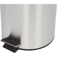 Ведро мусорное с педалью и доводчиком Luscan 12 л, матовое, нерж сталь