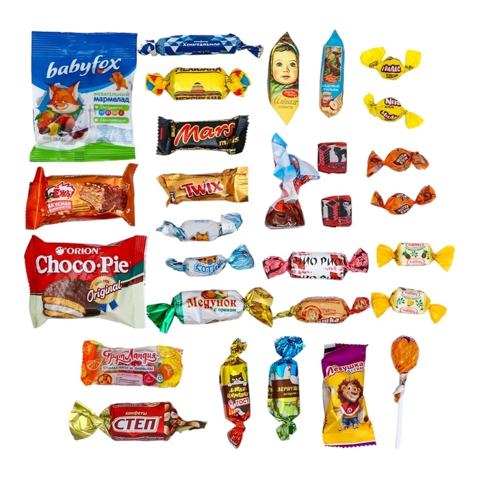 "Телефончик — Ну Погоди" (красный) 400 гр. Новогодний подарочный набор №255