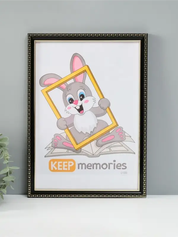 Фоторамка для фото 21&times;30 см Keep memories &laquo;Камея&raquo;, пластик, чёрный, (пластиковый экран)