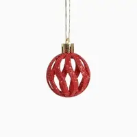 Ёлочные игрушки набор 12 шт. &laquo;Праздничный хоровод&raquo; 4 см, красный