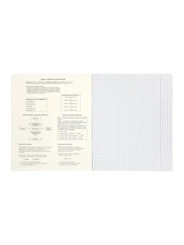 Комплект 12 предметных тетрадей 48 листов, справочная информация, 60гр, Новая коллекция