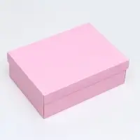 Коробка подарочная складная, упаковка, крышка-дно, розовая, 24&times;17&times;8 см