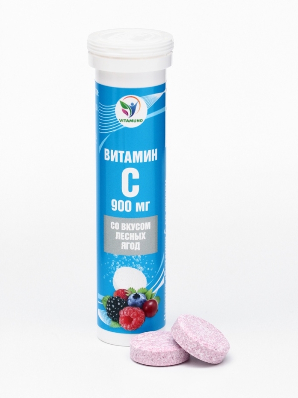 Напиток Витамин С со вкусом лесных ягод Vitamuno, 10 шипучих таблеток Напиток Витамин С со вкусом лесных ягод Vitamuno, 10 шипучих таблеток