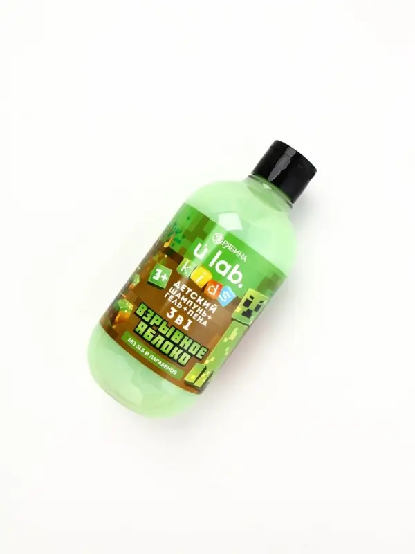 Детский шампунь-гель-пена 3в1, 500 мл, аромат взрывное яблоко Детский шампунь-гель-пена 3в1, 500 мл, аромат взрывное яблоко