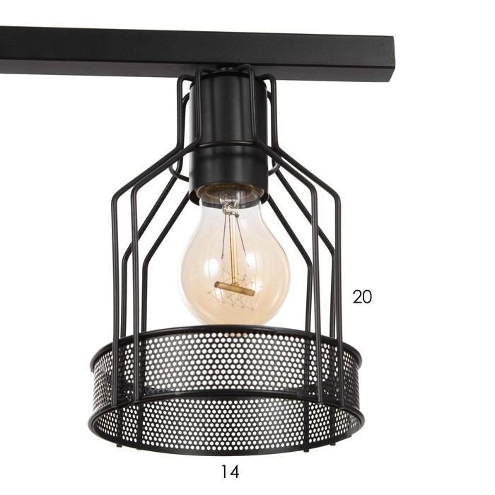 Светильник Светильник "Генри" 5хЕ27 40Вт черный 100х14,5х23-123 см