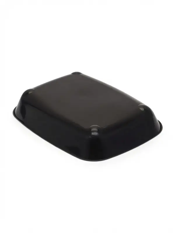 Туалет для кошек, 33.5&times;25&times;6 см, округлый, без сетки, пластик, чёрный