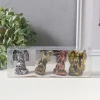 Сувенир полистоун "Мрачный дракон" набор 4 шт 3х4,7х6 см