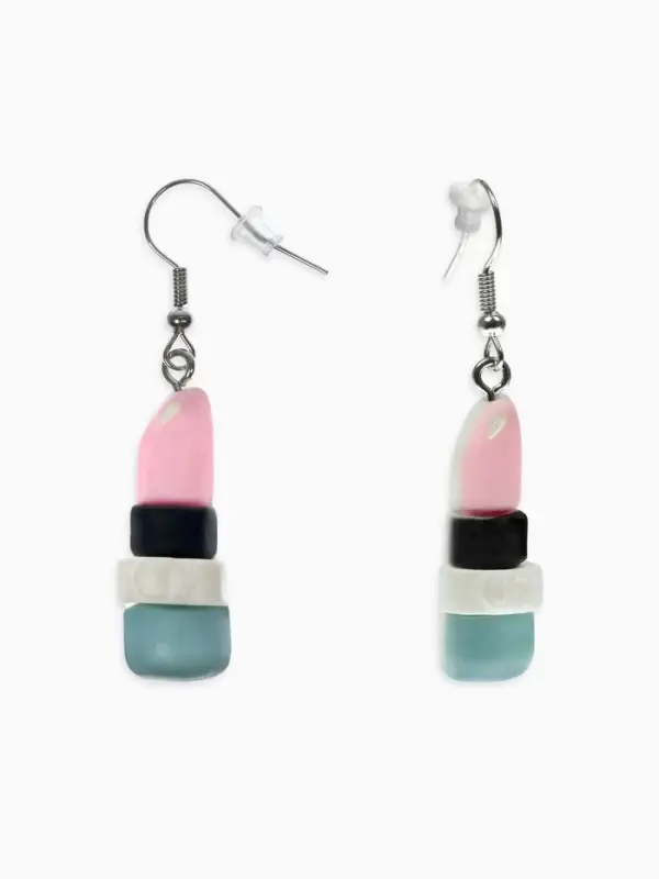 Серьги ассорти &laquo;Радость&raquo;, помада, цветные в серебре