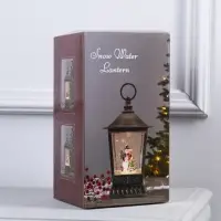 Светодиодная фигура &laquo;Фонарь с Дедом Морозом&raquo; 12&times;24&times;12 см, пластик, от батареек ААх3, USB, свечение тёплое белое