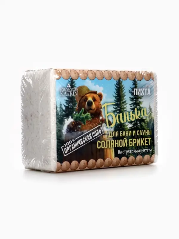 Соляной брикет для бани &laquo;Банька&raquo; пихта, 500 г