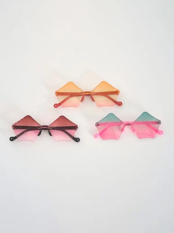 Карнавальные очки "Пятиугольник" градиент, цвета МИКС