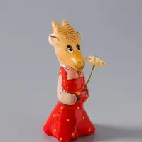 Фигурка &laquo;Коза с цветком&raquo;, 8.5&times;3.5 см, селенит, МИКС