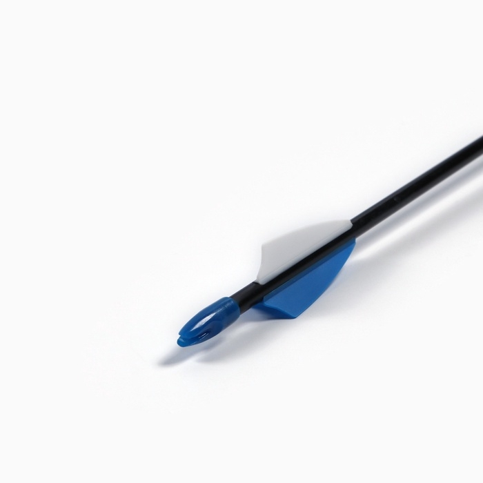 Набор стрел для лука 3 шт, стекловолокно, черная, оперение - синее, 71 см Набор стрел для лука 3 шт, стекловолокно, черная, оперение - синее, 71 см