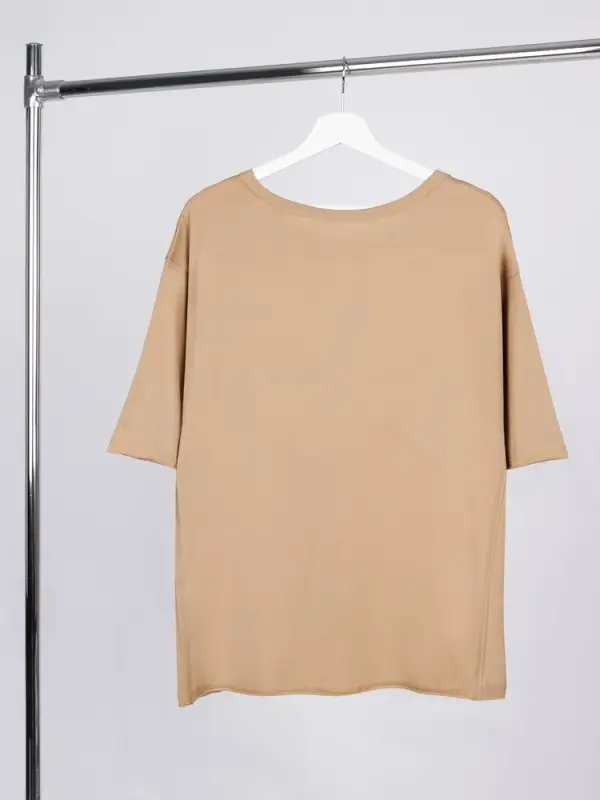 Футболка оверсайз унисекс Vozduh, бежевая, размер XS/S Футболка оверсайз унисекс Vozduh, бежевая, размер XS/S