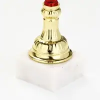 Кубок 153 В, наградная фигура, золото, подставка камень, 25 см