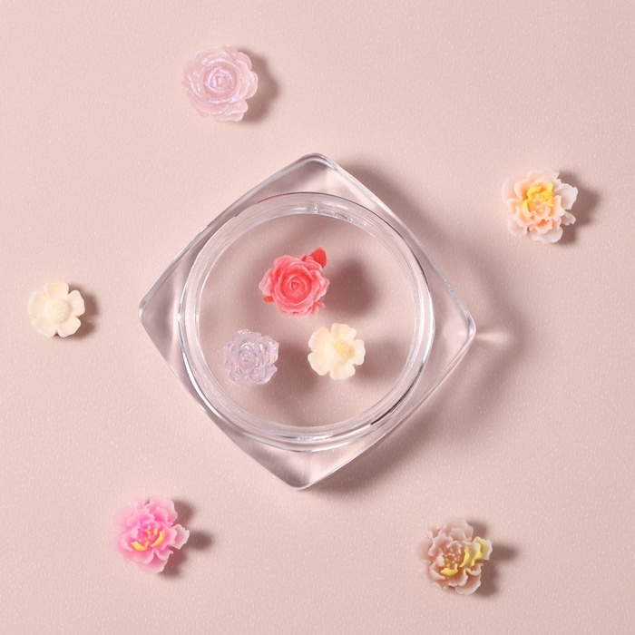 Фигурки для дизайна ногтей &laquo;Цветочный рай&raquo;, объёмные, МИКС