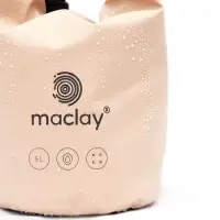 Гермомешок туристический maclay, 5 л, 500D, с лямкой, бежевый