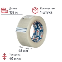 Клейкая лента одностор. упаковоч. UNIBOB 48х132 прозрач. 40мкр