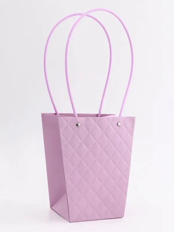 Сумка для цветов тиснение &laquo;МИКС&raquo; влагостойкая, 17&times;17 - 11.5&times;11.5 - 20 см