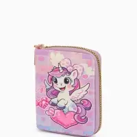 Кошелёк на молнии &laquo;Выбражулька&raquo;, 8.5&times;2.5&times;10.5 см, с принтом, розовый/сиреневый