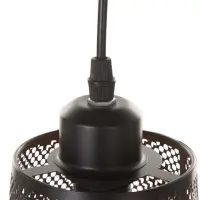 Светильник потолочный BayerLux &laquo;Манчестер&raquo; (Узор), 1&times;40 Вт, Е27, черный, 12.5&times;12.5&times;24+100 см