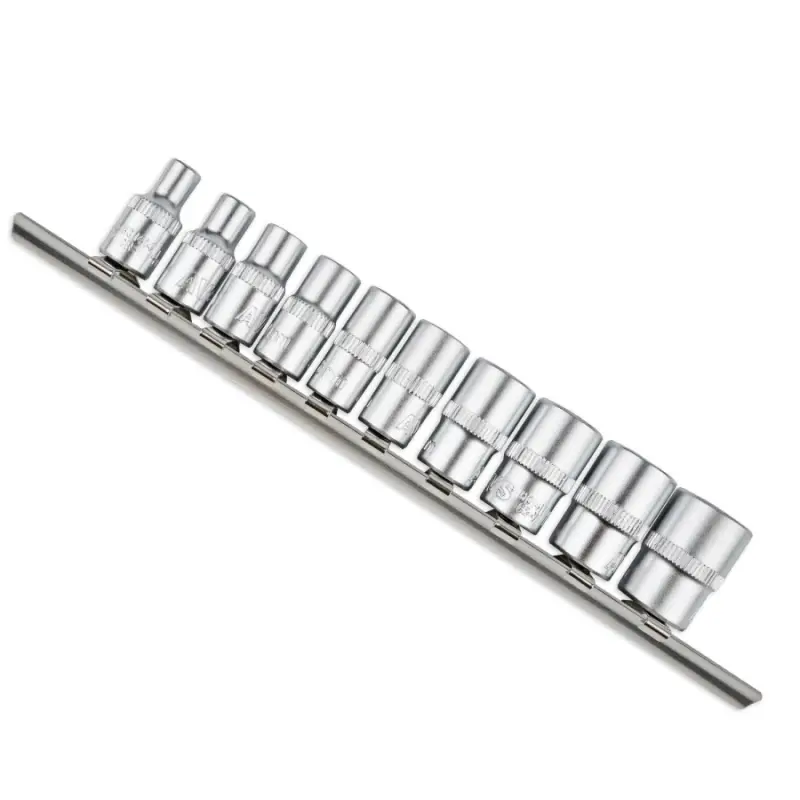 Набор головок торцевых 1/4"DR (4-13мм) (10 предметов) на держателе AVS NG14-10M