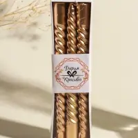 Набор свечей витых, 1.9&times;20 см, 6 шт., шампань