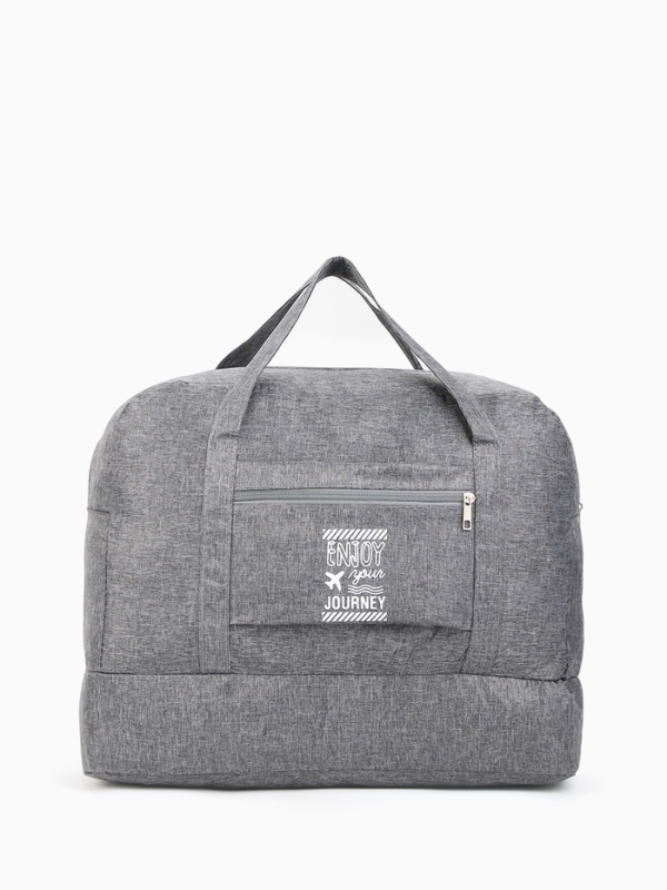 Сумка дорожная на молнии, серая Сумка дорожная на молнии, серая