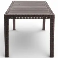 Стол садовый Rattan, 153.2&times;78.9&times;70.1 см, пластиковый, цвет тёплый орех