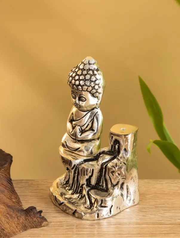 Подставка под благовония  Подставка под благовония "Будда Намасте" алюминий 7х6х11 см