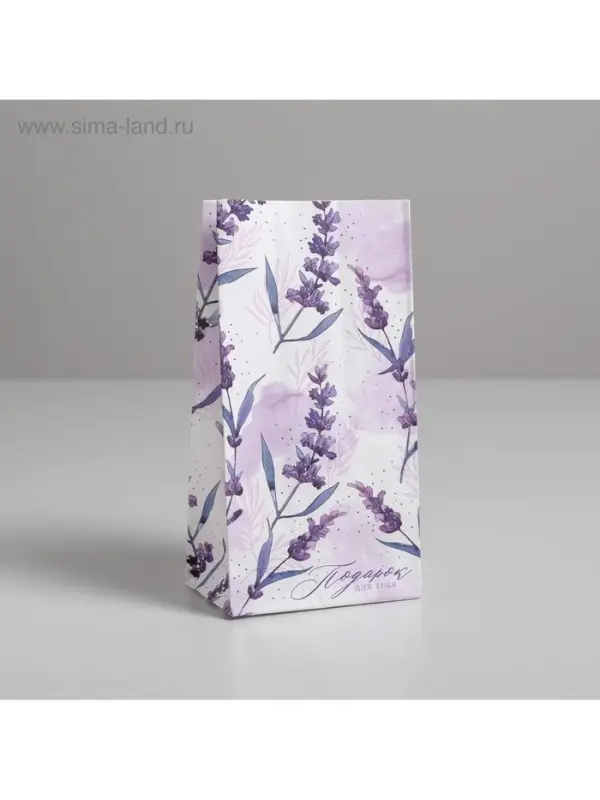 Пакет подарочный без ручек &laquo;Подарок для тебя&raquo;, 10&times;19.5&times;7 см
