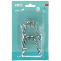 Крючки самоклеящиеся тм VETTA, двойные, 7х7х4,5см, ПВХ, металл, 2шт