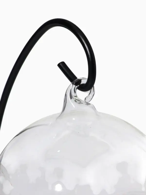 Флорариум &laquo;Цилиндр&raquo;, на подвесе, 12&times;8 см, h=23 см, стекло, прозрачный, чёрный