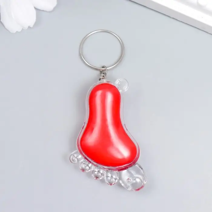 Фонарик брелок для ключей на кольце «Ножка», МИКС Фонарик брелок для ключей на кольце «Ножка», МИКС